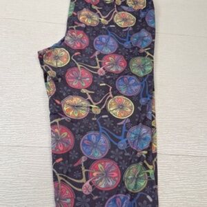 Fabulegs Colorful Bicycle Print Leggings  size XL